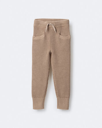 Toddler Sweater Jogger Pant - Tan, 