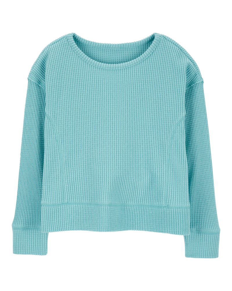 Kid Waffle Knit Thermal Long-Sleeve Tee, image 1 of 3 slides