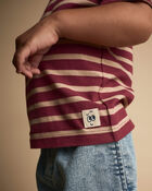 Tout-petit gar&ccedil;on - T-shirt d&eacute;contract&eacute; &agrave; rayures - Bourgogne, image 4 sur 6 diapositives