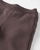 Baby Girl 2-Piece Organic Cotton Cable Knit Sweater Top & Pant Set, image 2 of 3 slides