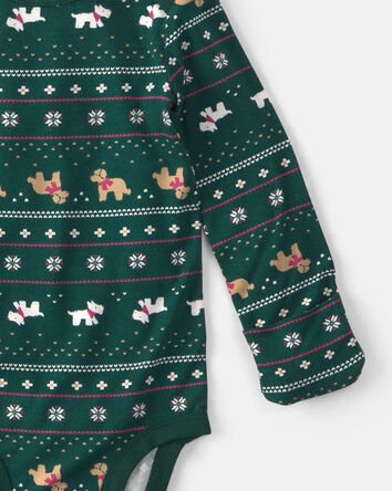 Baby 2-Piece Fair Isle PurelySoft&trade; Long-Sleeve Bodysuit & Pant Set - Green, 