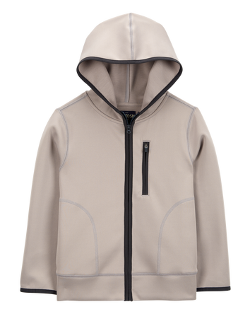 Kid Solid Hoodie - Khaki, 