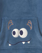 Boys Monster Fleece Loose Fit Pyjama Hoodie - Blue, image 3 of 5 slides