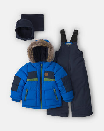 B&eacute;b&eacute; gar&ccedil;on - Habit de neige 2 pi&egrave;ces matelass&eacute; - Bleu royal, 