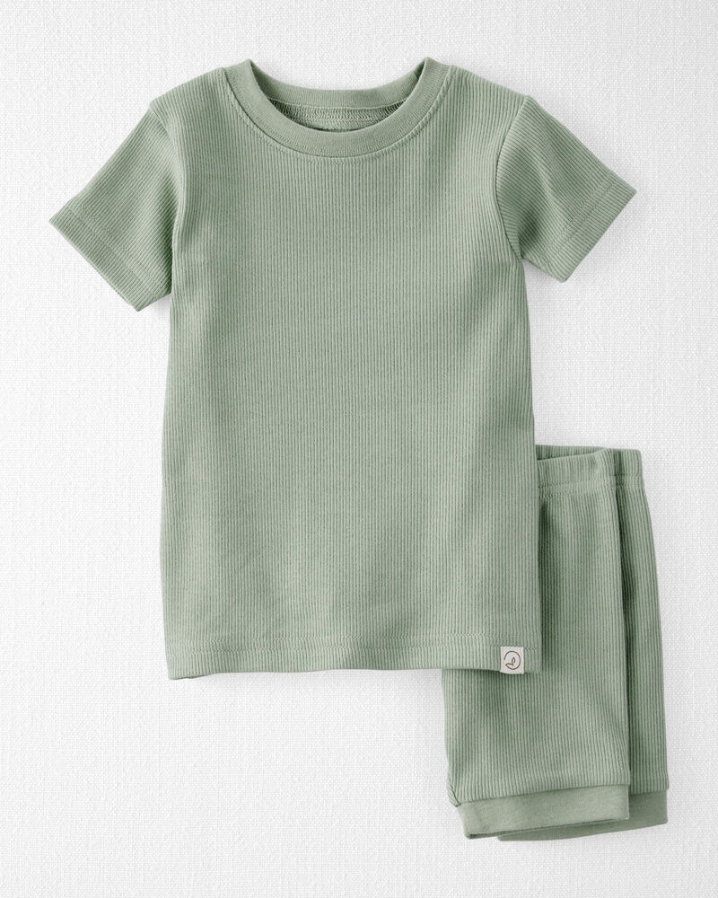 Bébé Ensemble pyjama en coton biologique vert, image 1 sur 4 diapositives