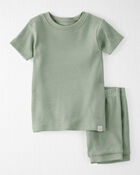 Bébé Ensemble pyjama en coton biologique vert, image 1 sur 4 diapositives