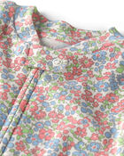 B&eacute;b&eacute; fille - Grenouill&egrave;re en coton biologique, floral, image 2 sur 4 diapositives