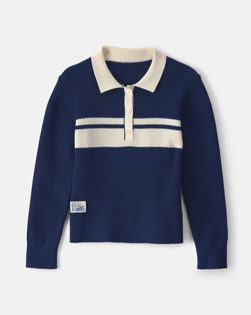 Filles - Chandail polo - Bleu, 