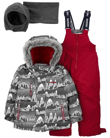 2-Piece Snowsuit With Bonus Hat & Neck Warmer, 