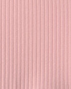Toute-petite fille &ndash; Haut p&eacute;plum manches longues en tissu c&ocirc;tel&eacute; &ndash; Rose, image 2 sur 2 diapositives