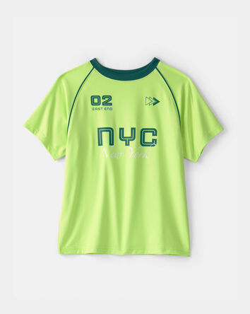 Gar&ccedil;ons - T-shirt sport &agrave; imprim&eacute; NYC - Vert, 