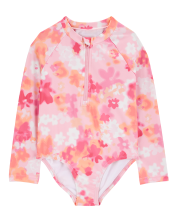 Toddler 1-Piece Floral Rashguard, 