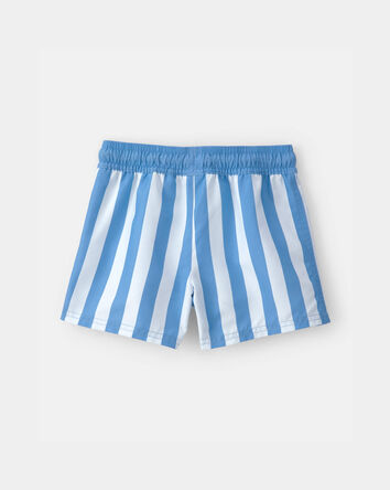 Toddler Boy Striped Swim Trunks - Blue, 