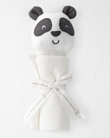 Baby Organic Cotton Muslin Panda  Lovey, 