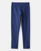 Girls Pull-On Stretch Cozy Leggings - Blue, image 1 of 5 slides