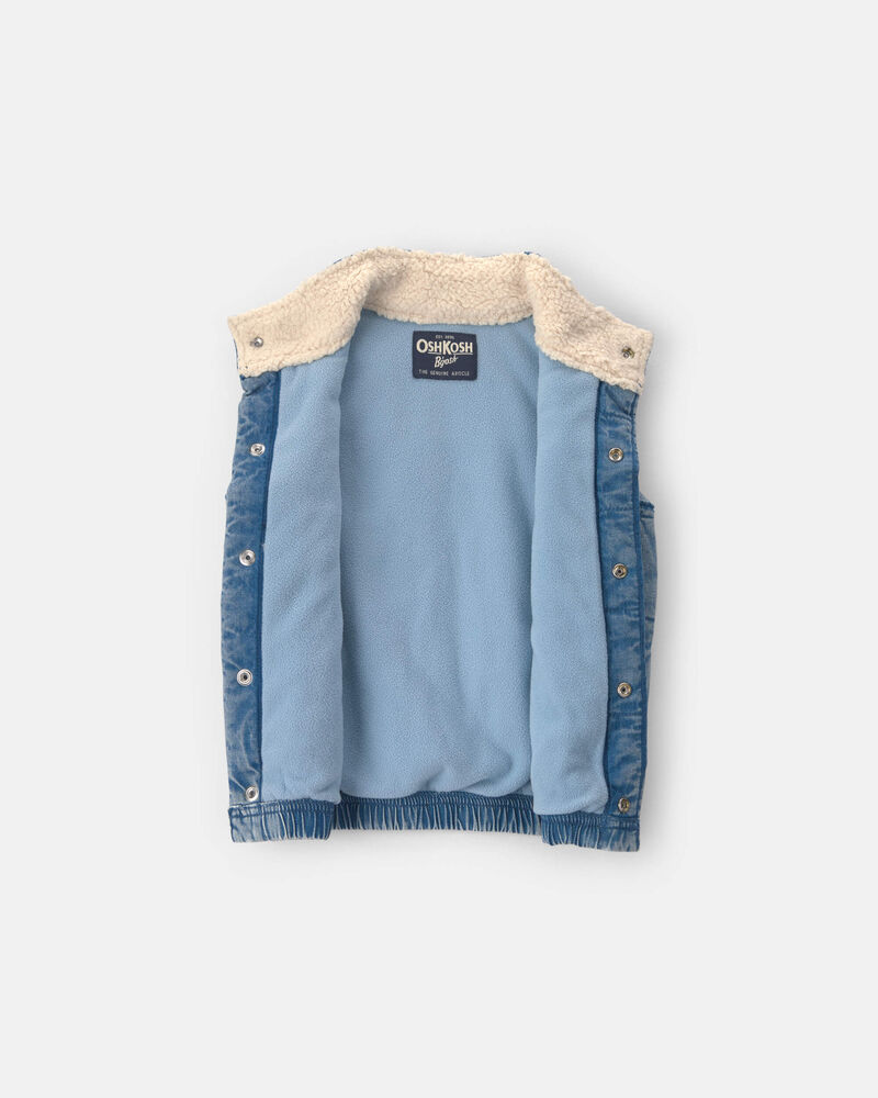 Toddler Boy Corduroy Vest - Blue/Cream, image 2 of 4 slides