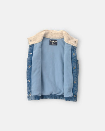 Toddler Boy Corduroy Vest - Blue/Cream, 