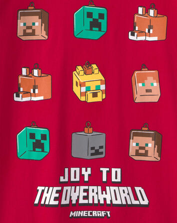 Boys Minecraft Christmas Long-Sleeve Graphic Tee - Red, 