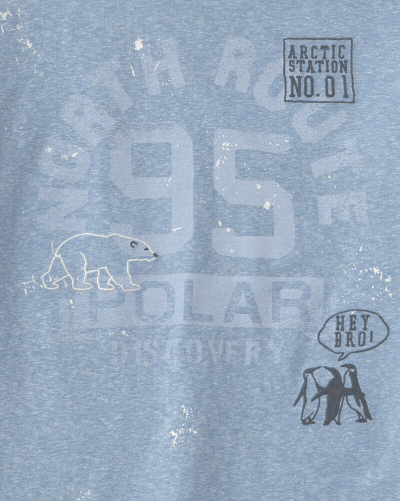 Boys Polar Long-Sleeve Graphic Tee - Blue, image 2 of 3 slides