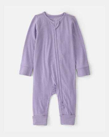 Baby Girl 2-Way Zip PurelySoft Sleeper - Purple, 