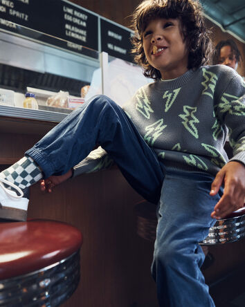 Boys Corduroy Joggers- Turquoise, 