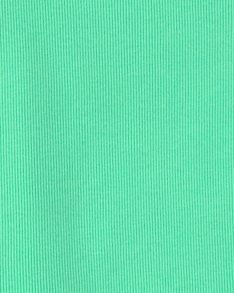 Girls Rib Tank Top - Green, image 4 of 5 slides