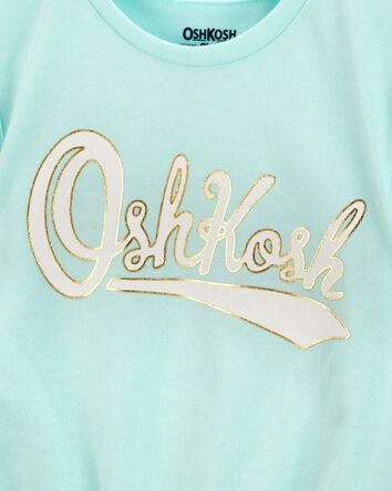 Kid OshKosh Logo Tie-Sleeve Tee, 