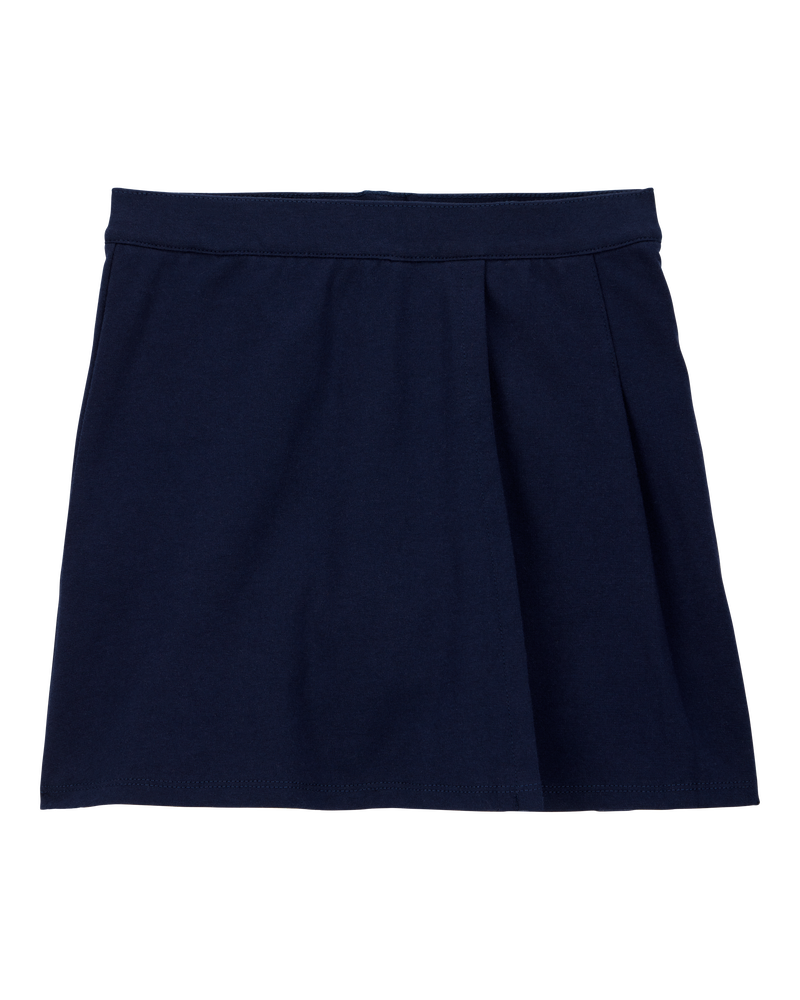 Kid Ponte Knit Uniform Skirt - Navy, image 1 of 4 slides