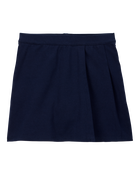 Kid Ponte Knit Uniform Skirt - Navy, image 1 of 4 slides