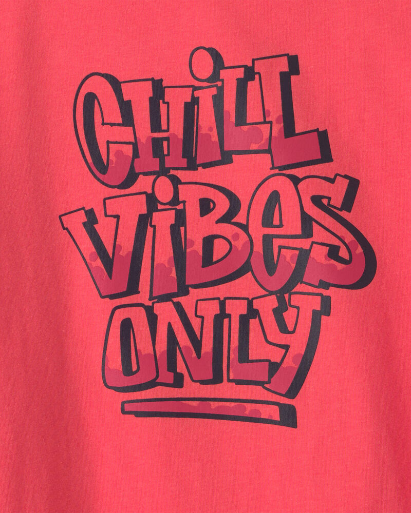 Boys 'Chill Vibes Only' Long-Sleeve Graphic Tee - Orange, image 2 of 3 slides