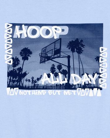 Kid 'Hoop All Day' Short-Sleeve Graphic Tee - Blue, 