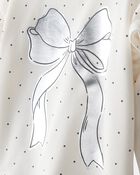 Toddler Girl DayDream Fleece Ruffle Sleeve Bow Top & Rib Pant Set, image 3 of 6 slides