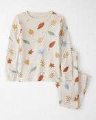 Toddler Organic Cotton Pyjamas in Autumn Leaves Print, image 1 of 4 slides