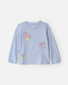 Toddler Girl Toddler Girl Cheerful Long-Sleeve Graphic Tee - Blue, image 1 of 3 slides