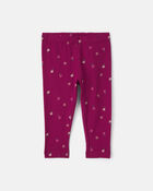 Baby Girl 3-Piece Apple Long-Sleeve Bodysuit & Pant Set - Burgundy/Pink, image 2 of 6 slides