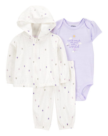 Baby 3-Piece Ice Cream Print Little Cardigan Set, 