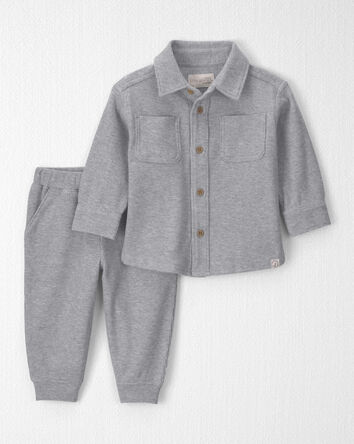 Baby Boy 2-Piece Organic Cotton Waffle Knit Top & Pant Set, 