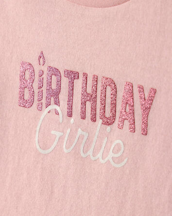 Tout-petit fille - T-shirt &agrave; imprim&eacute; &laquo;Birthday Girlie&raquo; - Rose, 