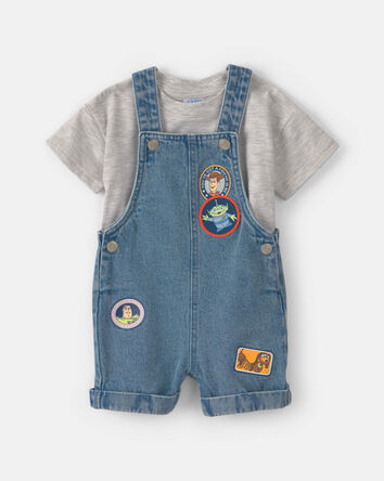 Baby Boy 2-Piece Pixar&copy; Toy Story Denim Overall Set - Medium Wash, 