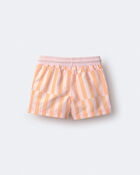 Tout-petit gar&ccedil;on - Short maillot de bain &agrave; rayure d&eacute;centr&eacute;e - Rose/Orange p&acirc;le, image 4 sur 7 diapositives