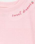 Girls Strawberry Print Loose Fit 2-Piece Pyjamas - Pink, image 3 of 4 slides