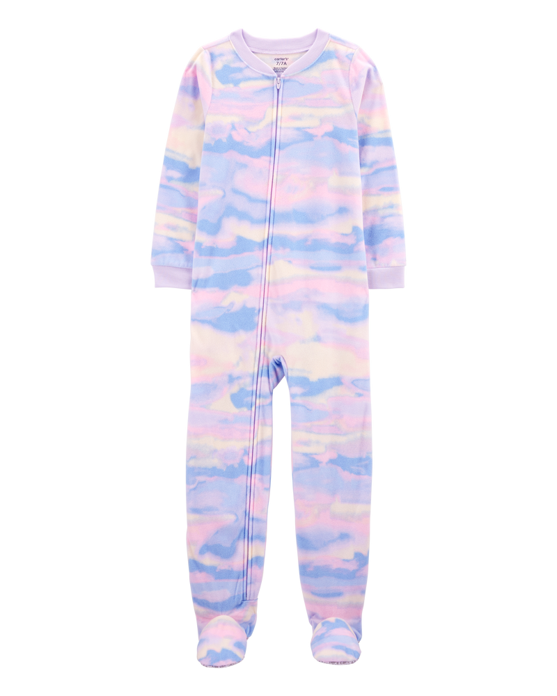Purple Pink Kid 1 Piece Tie Dye Fleece Footie Pyjamas Carter s Oshkosh Canada