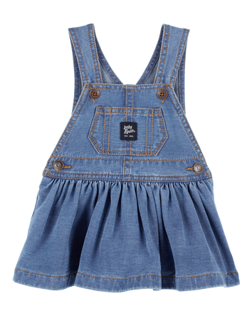 Baby Knit-Like Denim Jumper Dress, 