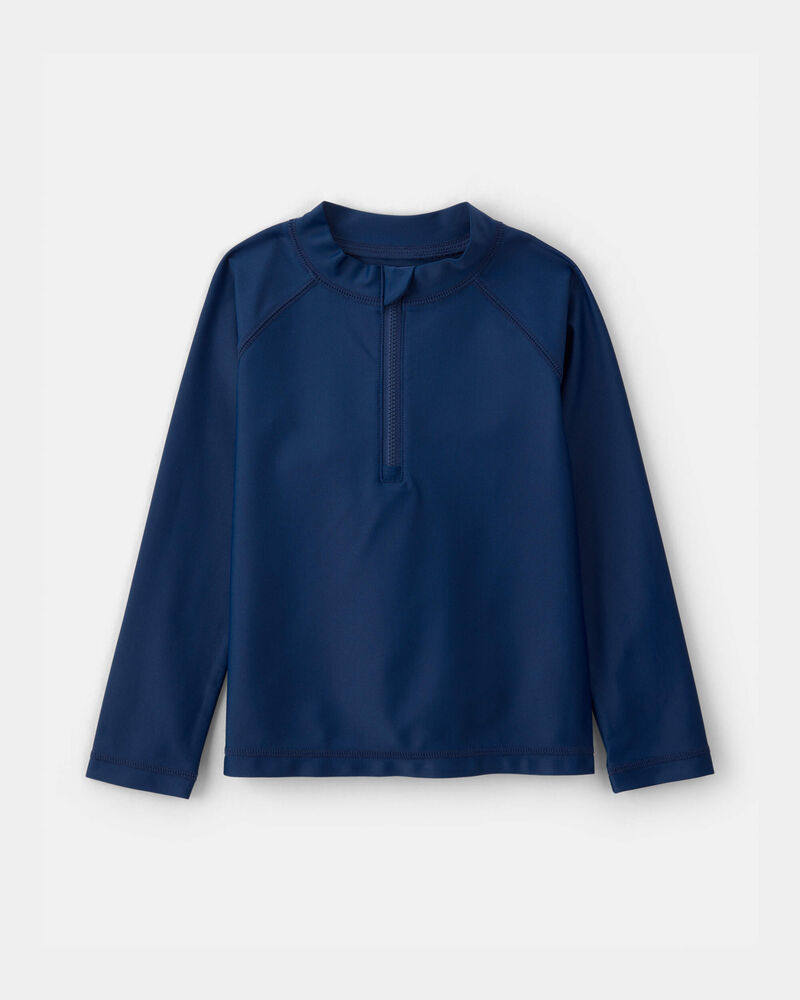 Toddler Boy Solid Long-Sleeve Rashguard - Navy/Blue, image 1 of 4 slides