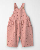 Baby Girl Organic Cotton Twill Wide-Leg Overalls, image 1 of 5 slides