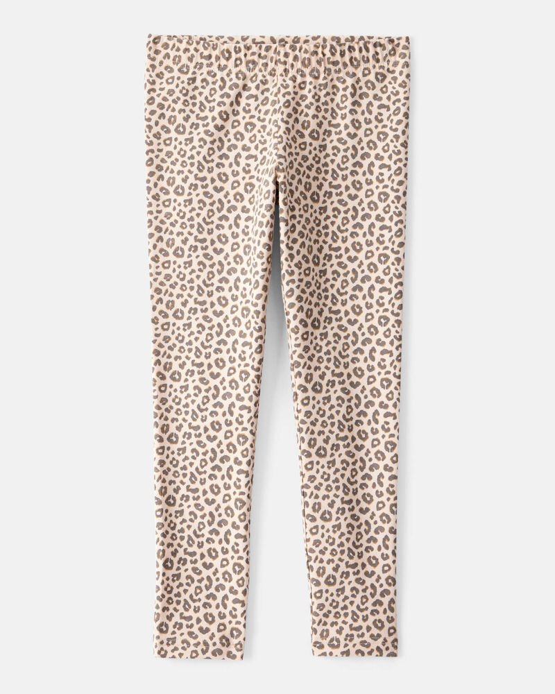 Girls Leopard Print Leggings, image 1 of 4 slides