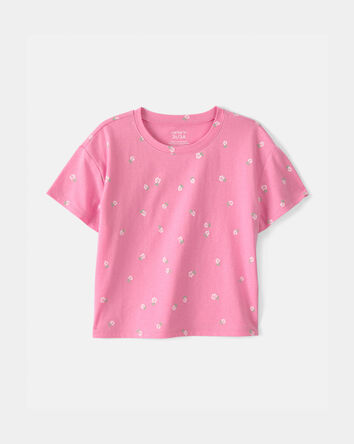 Tout-petit fille - Haut &agrave; motif floral - Rose, 
