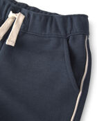 Jeune - Ensemble 2 pi&egrave;ces chandail et short en coton biologique - Bleu marine, image 3 sur 4 diapositives