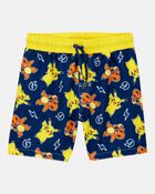Gar&ccedil;ons - Short maillot de bain Pok&eacute;monMC Pikachu - Bleu marine/Jaune, image 1 sur 3 diapositives