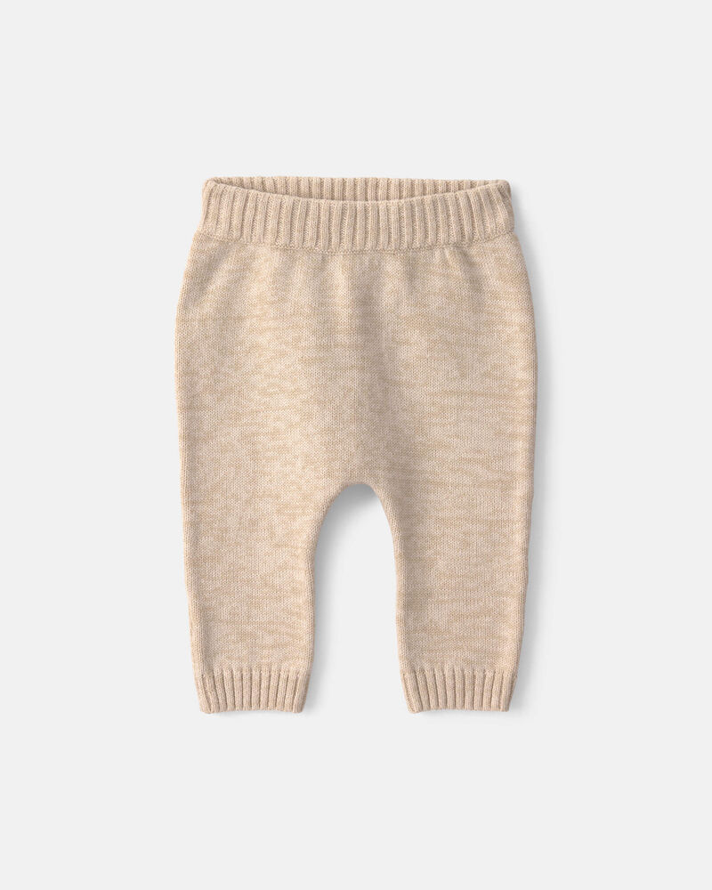 Baby Boy 3-Piece Cotton Sweater Layering Set - Cream, image 3 of 6 slides